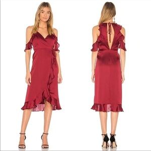 Lovers + Friends Revolve • Gigi Wrap Midi‎ Dress NWT